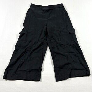 Lululemon Pants Metropolis Maven HR Cargo Wide Leg Crop LW6BCLS Women Black 12